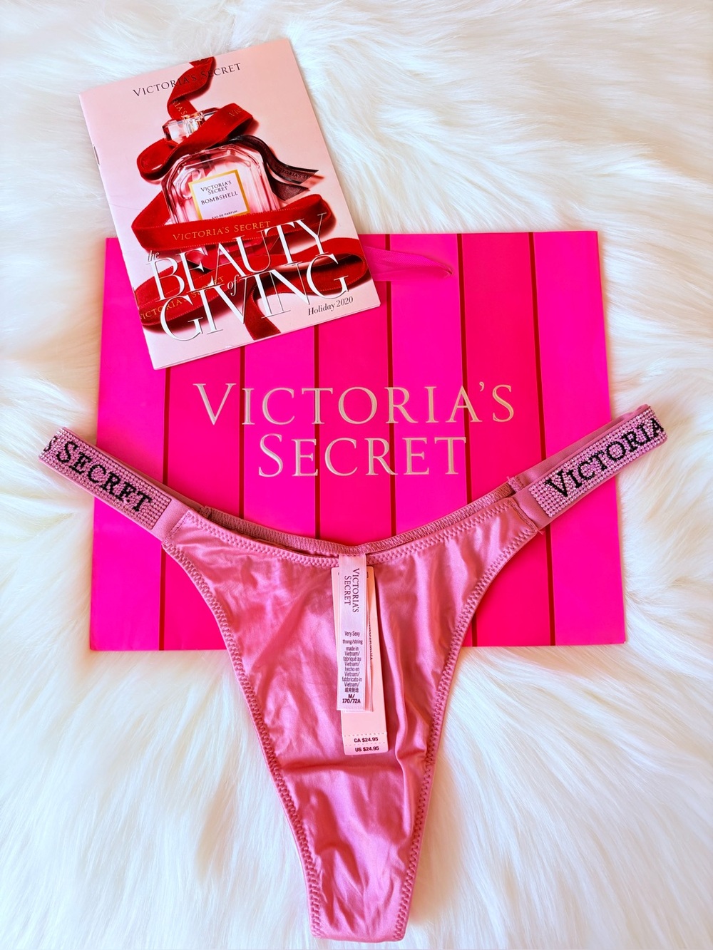 🩷🩷Victoria’s Secret logo shine strap panty (M)🩷🩷